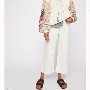 Free People Patti High-Rise, Cropped ivory jeans